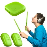 KGOTA Air Drum with Drumsticks Portable Electronic Virtual Air Drum Drumsticks Pedals Professional for Beginners Children Adults